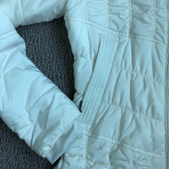 Prana Size Small Hooded Puffer Coat - Cream - Picture 4 of 7
